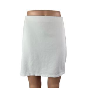 Aritzia Sunday Best Women's White High Waisted Pencil Mini Slip Skirt Size L